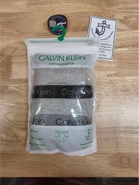 CALVIN KLEIN BOYS MODERN COTTON BRIEFS 3‑PACK ASSORTED SIZE LARGE